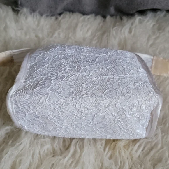 Vintage Jessica Mcclintock Embroidered Lace Zippered Pouch Small Bridal Clutch - Picture 5 of 12